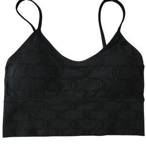 Juicy Couture Black Patterned Bralette Size Medium